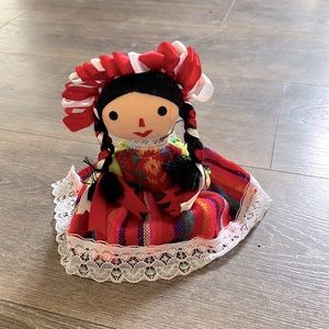 María Traditional Mexican Lelé Doll | Lolo Mexican Mercadito Red. MADE IN MEXICO